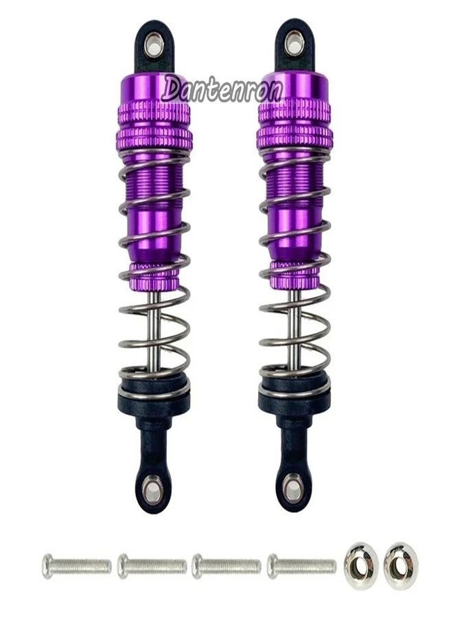 Dantenron RC Car 144001 Shock Absorber Damper Upgrade Parts With Oil Filled Metal Shocks Suspension Replacement Accessory Compatible with 1/14 WLtoys Buggy Car 144001 124018 124019 4Pcs (Purple) - Image 4